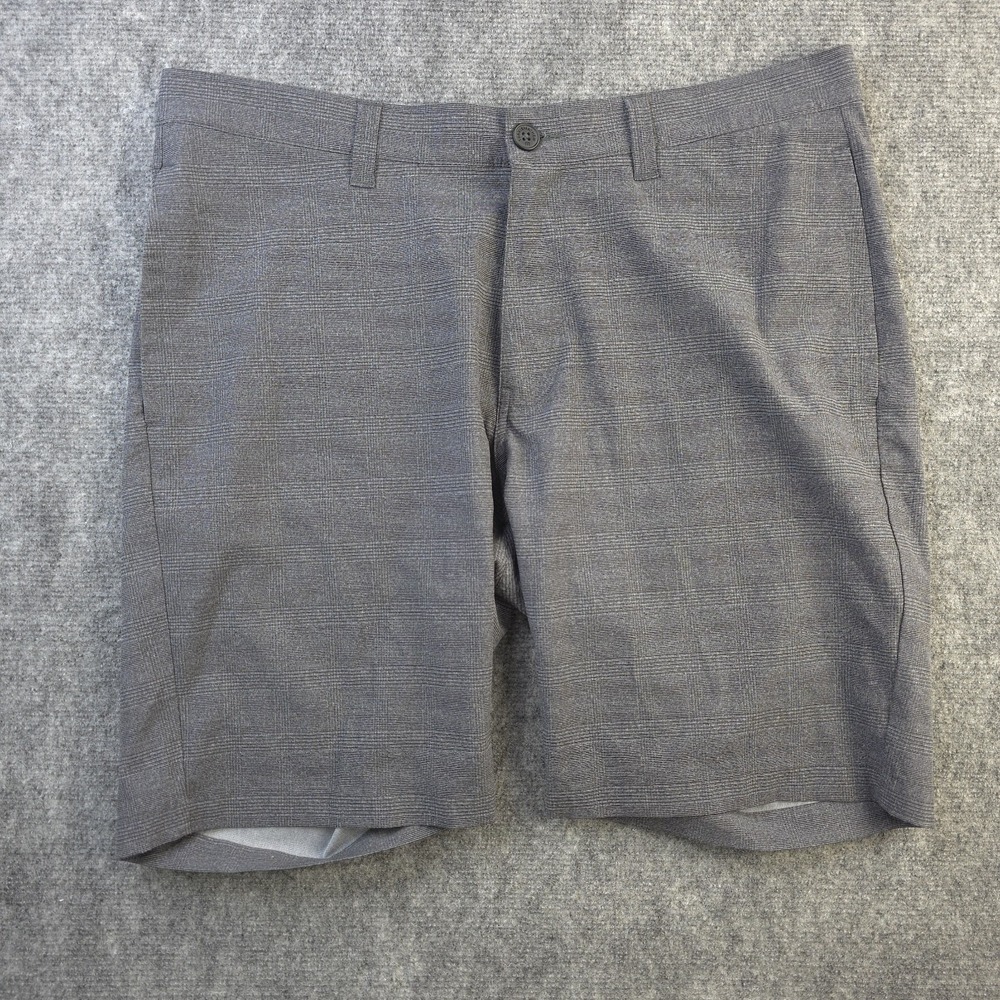 Travis Mathew Shorts 36 Gray Solid 9" Inseam Pockets Stretch Golf‎